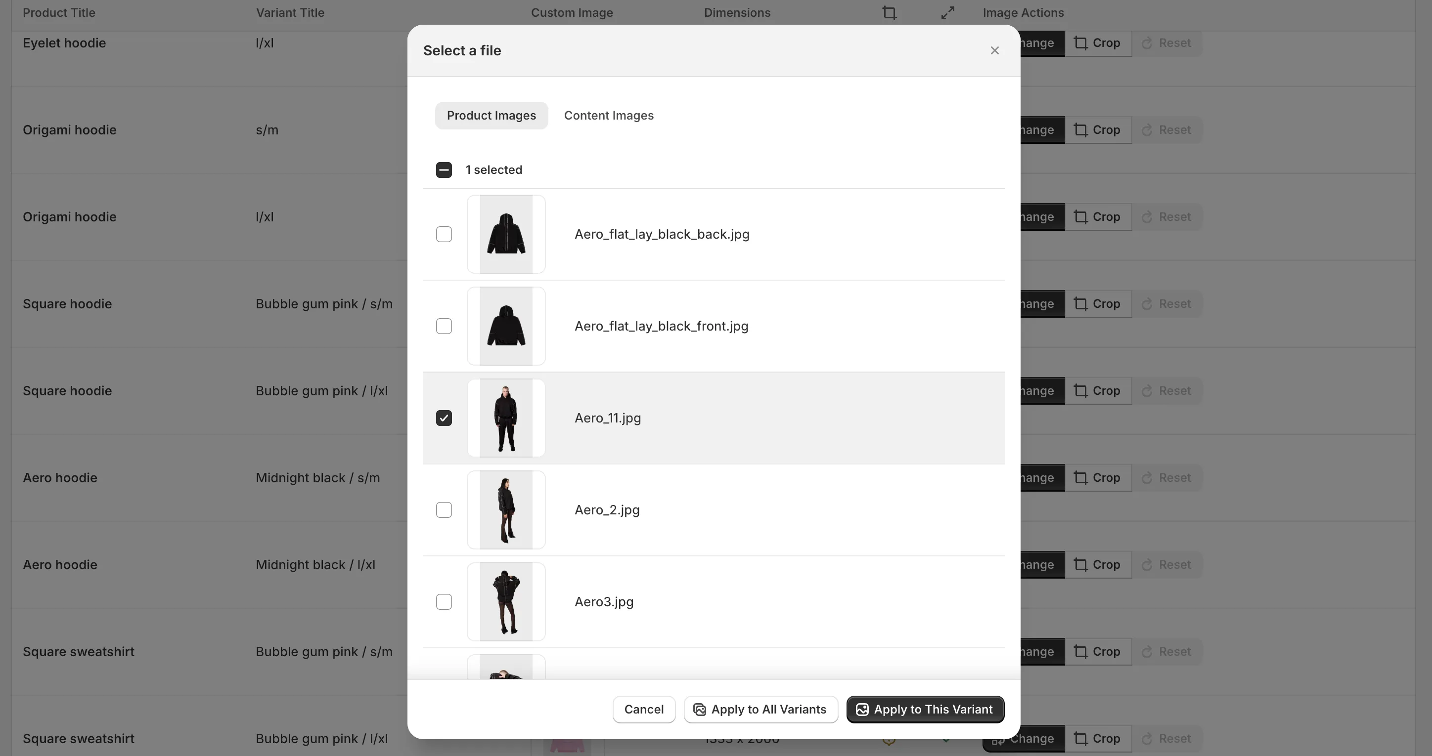Assigning a different feed image per product variant in CustomPix without changing the Shopify storefront